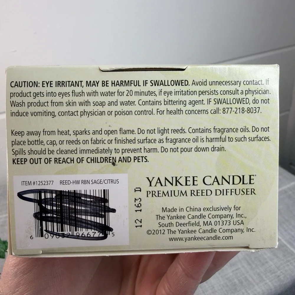 Yankee Candle Sage‎ And Citrus Premium Reef Diffuser 3 Fl Oz NEW